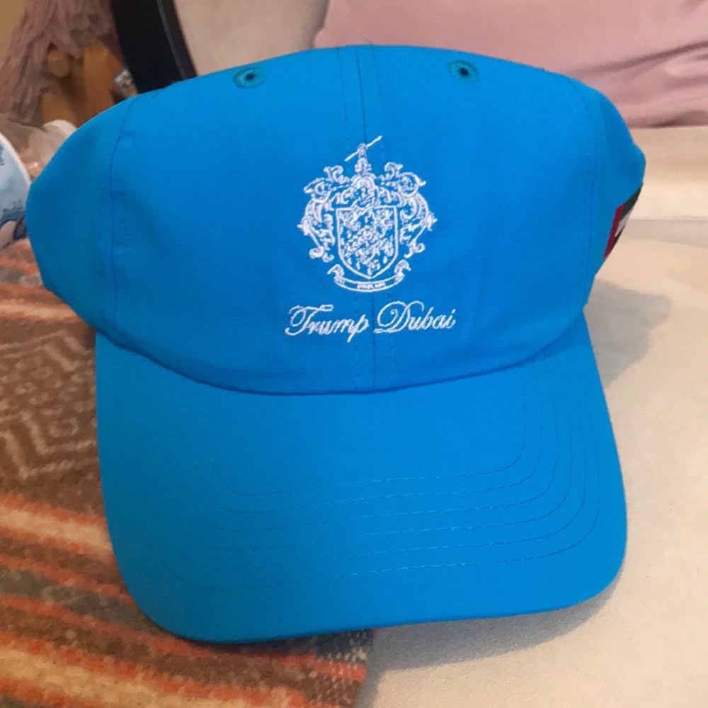 Trump Dubai blue trucker sweat wicking hat